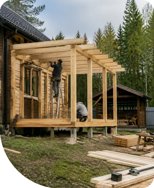 Строительство пристроек и построек на участке в Калининграде